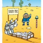 Kreslený vtip na téma globálního oteplování # A cartoon joke about global warming