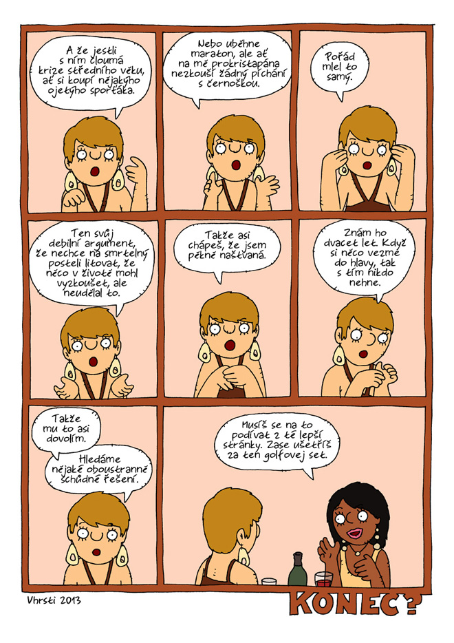 Komiks o touze po sexu s černoškou.