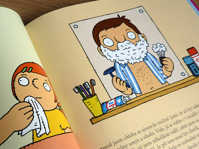 Kluk se poprvé holí v půvabné dětské knížce.